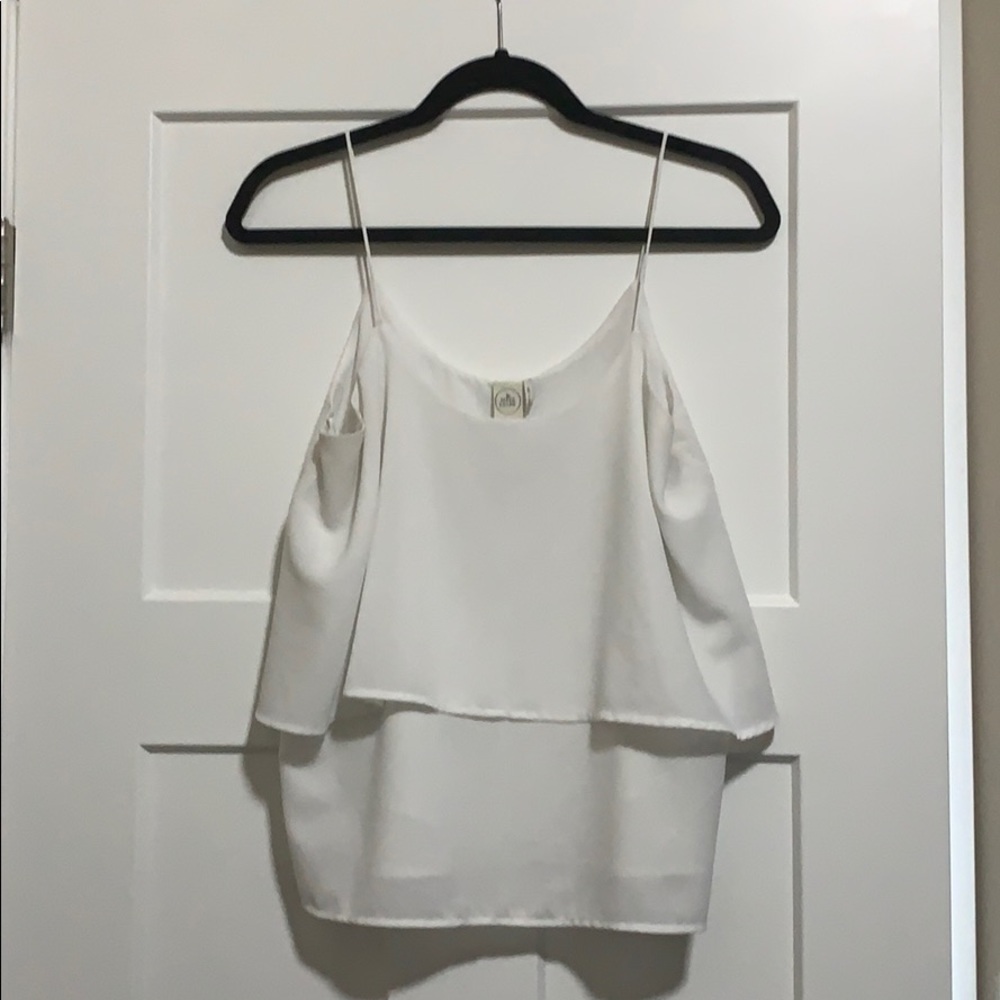 White Layered Tank Top
